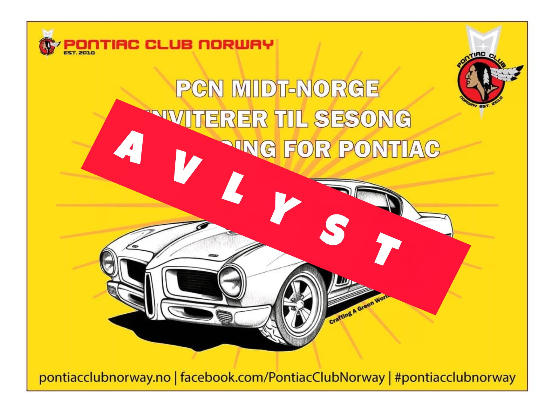 Invitasjon til møte i Pontiac Club Norway Midt-Norge
