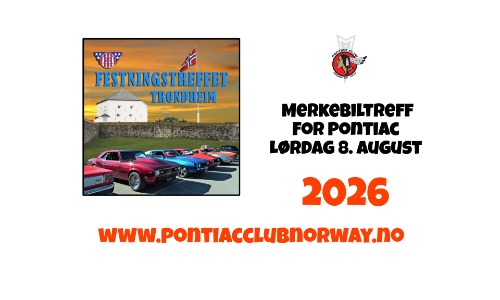 Merkebiltreff for Pontiac i Trondheim 2026