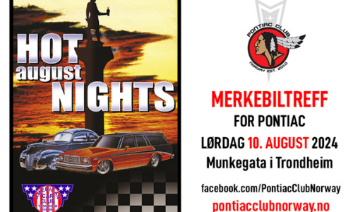Merkebiltreff i Trondheim for Pontiac 2024 - Hot August Nights